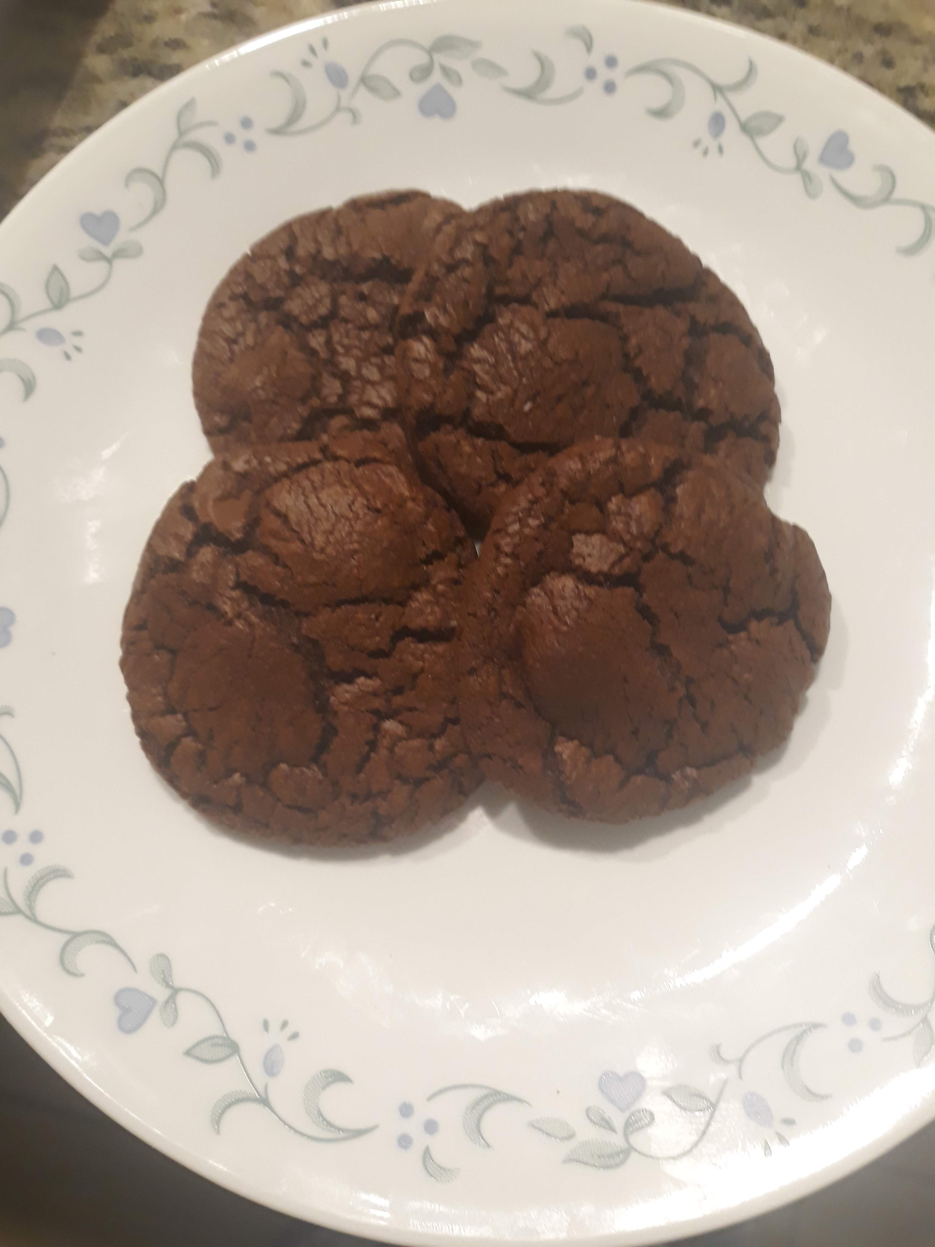 Chocolate cookies on a plate